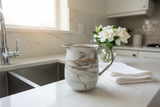 White Gold Marble Cup Kitchen Sink