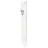 Mezuzah Case - Plastic with Silver Shin 12cm