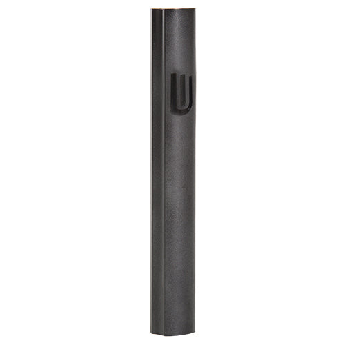 Mezuzah Case - Water Proof black Aluminum 12cm - Modern Shin Design