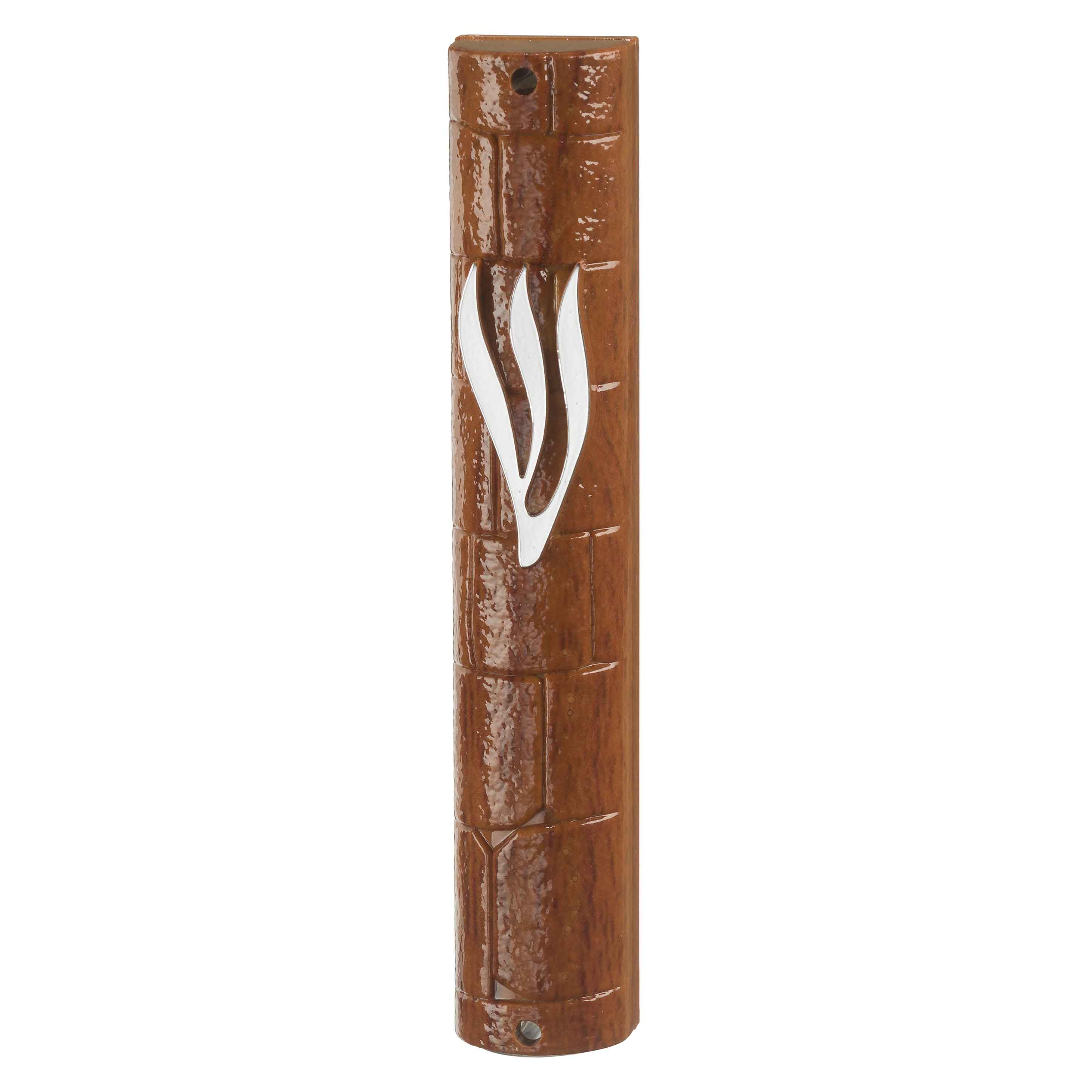 Mezuzah Case - Water proof plastic, wood painted with Rubber Cork 12cm