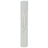 Mezuzah Case - Water proof silver Shin 12cm - Modern Polyresin Design with Rubber Cork
