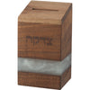 Tzedakah Box - Wood with white Epoxy 14cm