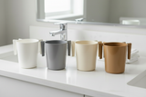 4 Cups - White, Grey, Light Cream, Dark Caramel-Cream