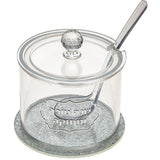 Honey Dish - Acrilic with Silver Base 8.5cm