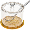 Honey Dish - Acrilic with Gold Base 8.5cm