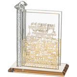 Matches Holder - Crystal with Metal Plate 12*12cm