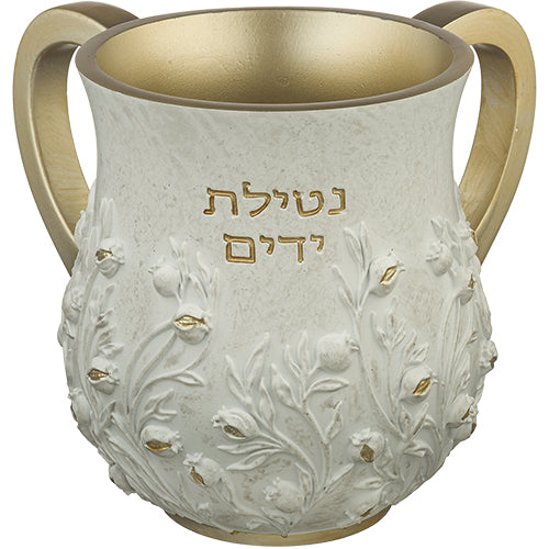 Washing Cup (Netilat Yadayim) - White Polymer 14cm