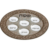Seder plate Passover (pesach) - Glass 40cm