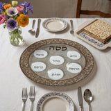 Seder plate Passover (pesach) - Glass 40cm