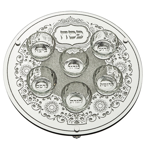 Seder plate Passover (pesach) - Glass 36cm