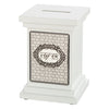 Tzedakah Box - Elegant White Wood 14cm