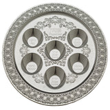 Seder plate Passover (pesach) - Plastic 38cm Silver Color