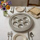 Seder plate Passover (pesach) - Plastic 38cm Silver Color