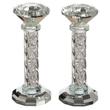Candlesticks - Crystal 16.5cm with Stones