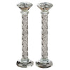 Candlesticks - Crystal 25.5cm with Stones