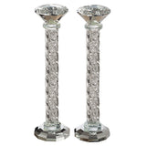 Candlesticks - Crystal 25.5cm with Stones