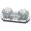 Candlesticks - Glass with Stones 20*9.5cm