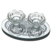 Candlesticks - Glass with Stones 19*12cm