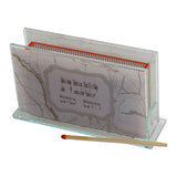 Matches Holder- Glass with Print12.5*7cm Marble Design