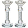 Candlesticks - Crystal With Stones 15cm