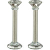 Candlesticks - Pair of Crystal 22.5cm with Stones