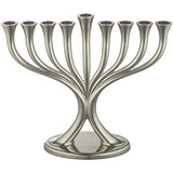 Chanukah Menorah - Metal 23*19cm Nickel