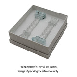 Candlesticks - Elegant Crystal 11cm With Decorative Stones