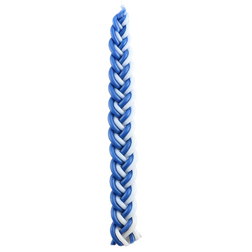Havdalah Candle - Elegant Wax 30cm Blue & White