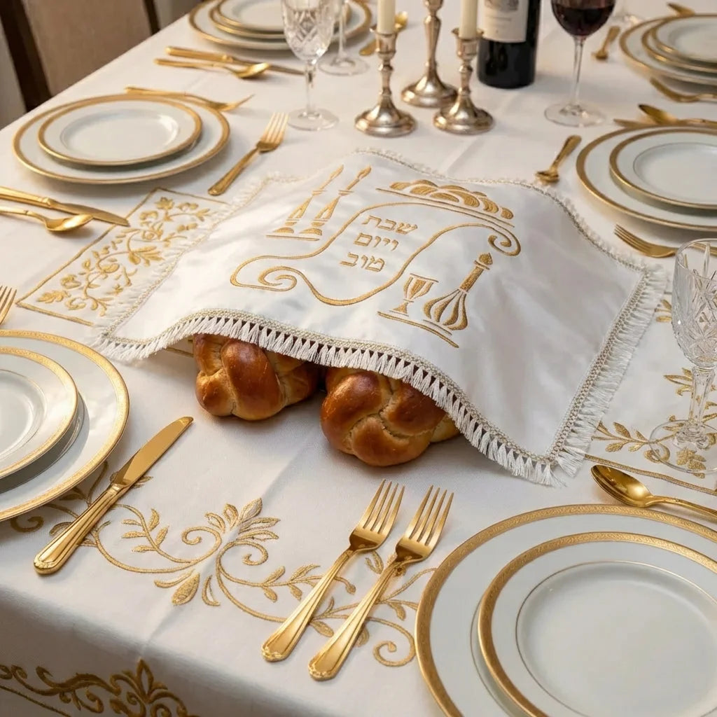 Challah Cover - Satin with Embroidery 42X52cm