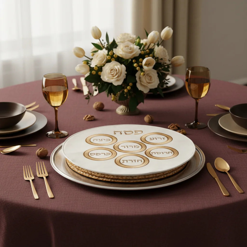 Passover (Pesach) Matza Cover - Elegant Leatherette 45cm