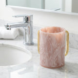Washing Cup (Netilat Yadayim) - Lucite clear marble 13cm