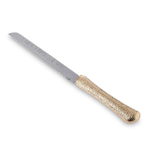 Challah Knife - Elegant Golden 37cm with Metal Handle