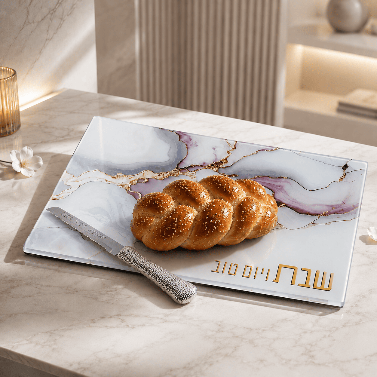 Challah Boards, Trays & Knives