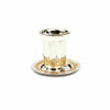 Kiddush Cup - Silver-plated Jerusalem with gold decoration