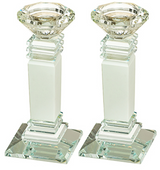 Candlesticks - Pair of Crystal Elegant16cm
