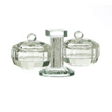 Salt Holder - Crystal/Stone Decorated Open Jars and Lids