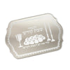 Candlesticks/challah Tray - Silver Decoration 43X30cm
