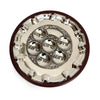 Seder Plate Passover (Pesach) - Silver Plated/Wood 34cm