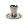 Kiddush Cup - JerusalemSilver Plated + Saucer