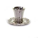 Kiddush Cup - JerusalemSilver Plated + Saucer