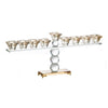 Chanukah Menorah - Royal Crystal Amber Combination Width 35cm H15
