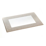 Candlestick Tray - Gold Mirror Diamond 25/35cm