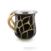 Washing Cup Netilat Yadayim - Black Enamel with Gold Web