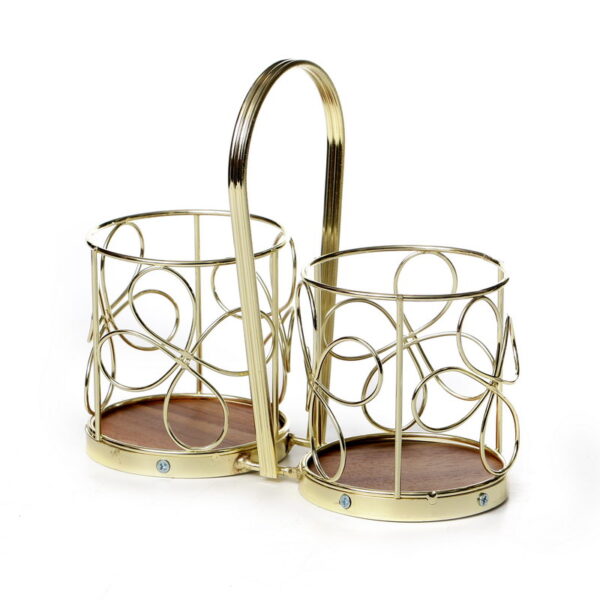 Cup/Cutlery holder - Gold plated