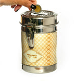 Tzedakah Box - Golden Diamond Stainless Steel