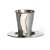 Kiddush Cup -Silver Waves Stainless Steel Enamel