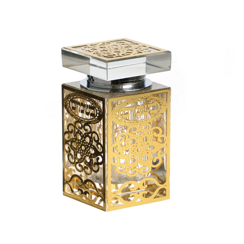 Havdalah - Crystal Stand for Perfumes Transparent/Gold Decoration 8cm