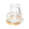 Mayim Achronim - Clear glass on a gold stand