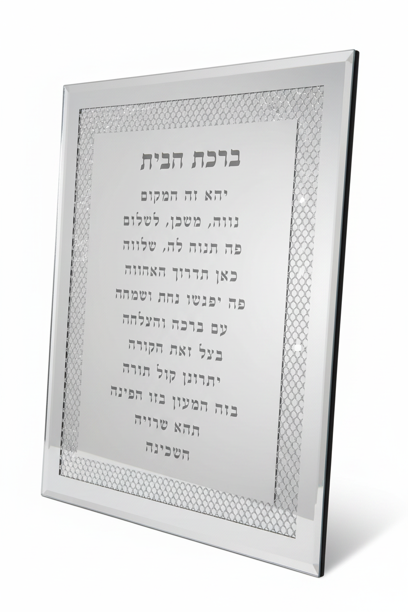 Birkat HaBayit Plaque White Angle
