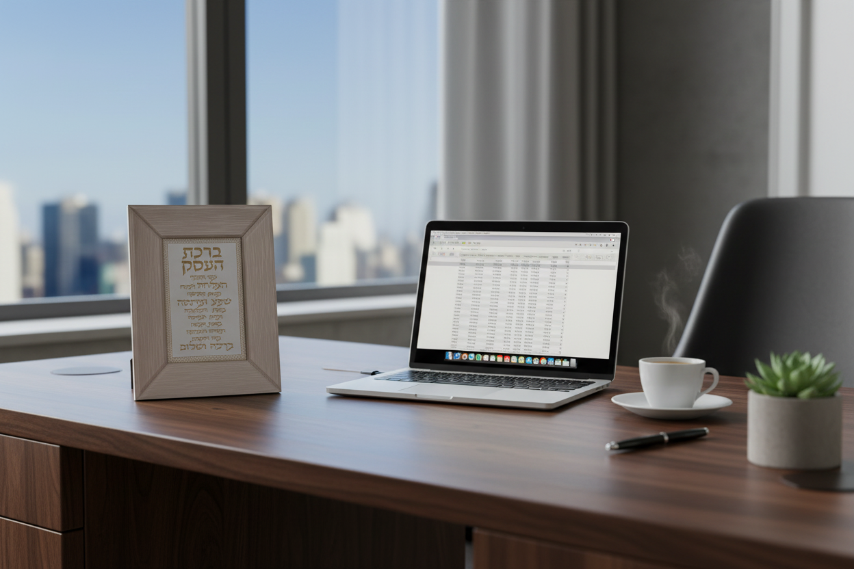 Business Blessing on Office Desk